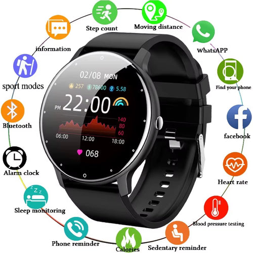 2026 Smart Watch Women Men Ladies Gift Sport Fitness Men Watches Heart Rate Monitor Waterproof Smartwatch for Android IOS